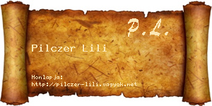 Pilczer Lili névjegykártya